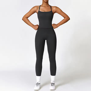 Ensemble de sport 2 pièces sans couture pour femme, taille haute élastique, idéal pour le yoga et l'entraînement – Vente en gros - Product Image 3