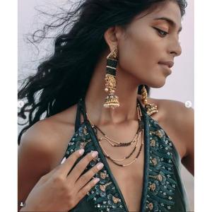Premium Style Boho Solid A-Line Maxi Dress Halter Lace Sleeveless Regular Fit Breathable Chiffon Eco-Friendly Summer <b>Beach</b> Wear - Product Image 4