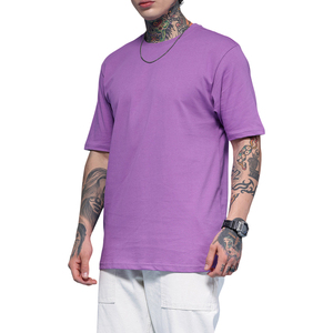 Men's Purple Short Sleeve T-Shirt With <b>White</b> Number 7 Print Back O-Neck Casual Jersey <b>Tee</b> 100% Cotton - Product Image 2