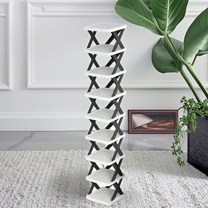 Scarpiera Verticale a 9 Livelli Salvaspazio, Facile da Montare, in Plastica Impilabile, per Ingresso, Armadio, Dormitorio, Bagno - Product Image 1