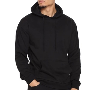 Wholesales Factory Men Heavy <b>Hoodies</b> <b>Plain</b> Blank Black Sports Pullover for Man Running Oversize Sweatshirt - Product Image 1