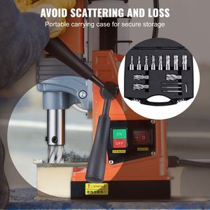 Set di 13 frese anulari con attacco Weldon per trapani a base magnetica M2AL HSS, 2 punte pilota, diametro di taglio da 7/16'' a 1-1/16'', taglio da 1'' - Product Image 5