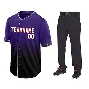 <b>Baseball</b> Jersey Embroidery Custom Logo Name <b>Baseball</b> Uniform Digital Print Blunk Shirt 100% Polyester Mesh Fabric Quick Dry - Product Image 4