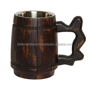Tasse en bois d'olivier 100% naturelle et écologique, mug en bois, tasse à espresso, mug en bois naturel de Falak World Export - Product Image 1