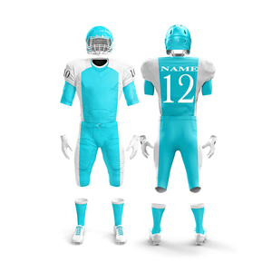Uniforme de football américain personnalisé de haute qualité en polyester, tissu respirant, impression par sublimation, kit d'équipe personnalisé unisexe - Product Image 4