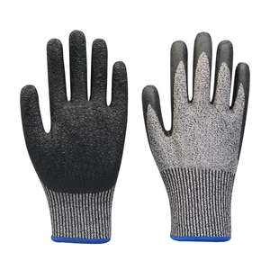 Gants résistants aux coupures en fibre de verre HPPE, enduits de nitrile sablé, antidérapants, de sécurité, norme EN388 niveau D-E, ANSI A3-A4, résistants aux déchirures - Product Image 3