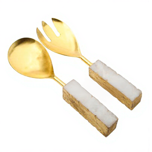 Ensemble de couverts en acier inoxydable pour la maison, la cuisine, les restaurants et les fêtes, résistant au lave-vaisselle, avec finition carrée en acier poli - Product Image 1