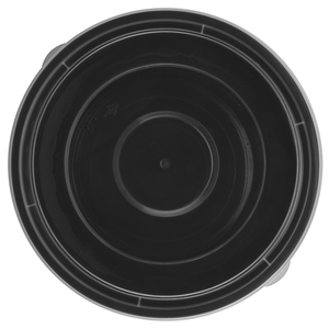 Boîte à lunch jetable sans BPA en PP avec couvercle, récipient rond noir, compatible micro-ondes, pour restaurant, plats à emporter, bol à nouilles, 42 oz, lot de 120 - Product Image 1