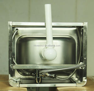 Fregadero de Acero Inoxidable Montado en la Pared con Operación a Presión de Rodilla - Product Image 6