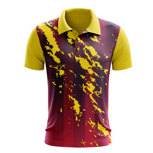 เสื้อโปโลผู้ชายแบบมีประสิทธิภาพสูง พิมพ์ลายแบบระเหิดสีตามสั่ง ระบายอากาศได้ดี ซับเหงื่อ เสื้อโปโลสำหรับทีมกีฬา - Product Image 1
