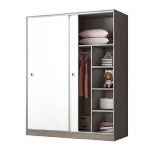 Armario Moderno con Puertas Corredizas Personalizado de JY Project, con Cajones y Estantes, Armario de Madera para Dormitorio, Muebles Listos para Armar - Product Image 1