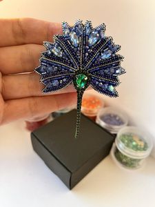 Artisan Crafted Customized Embroidery Beaded Brooch for Women's Fashion Clothing Accessories Premium Floral Anniversary Gift - Product Image 3
