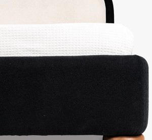 Modern Upholstered <b>Bed</b> Frame King Size Soft <b>Bed</b> with Quilted Headboard and Footboard Fabric Upholstery - Product Image 5