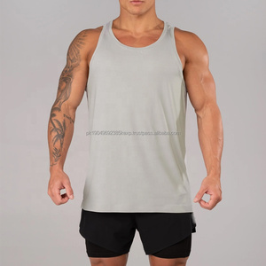 86% Polyester 14% Spandex Sports Seamless Quick Dry Men's Marathon Custom Printing Breathable Gym Race <b>Singlet</b> <b>Running</b> Tank Top - Product Image 2