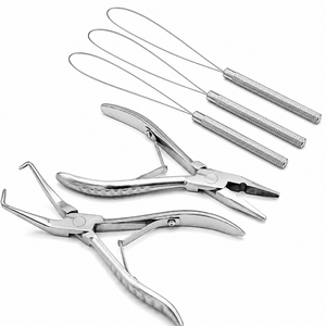 MANAN INSTRUMENTS Kit de pinces à extensions capillaires en acier inoxydable avec outils de retrait de fils pour l'installation et le retrait MI-HEP-884 - Product Image 3