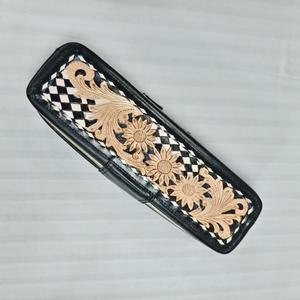 Nouvelle Trousse de Voyage Grande Capacité 2026 en Cuir de Vachette Fait Main à Motifs Floraux pour Fer à Boucler et Lisseur, Résistante à la Chaleur - Product Image 2