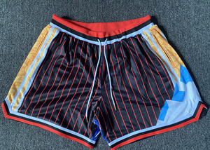 Pantalones Cortos de Baloncesto Personalizados de Malla Transpirable de Poliéster Sublimado con Bordado para Hombre, Estilo Hip Hop, con Logotipo - Product Image 5