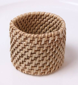 Eco-Friendly Handmade Napkin Rings, Seagrass Set of 4, VietaRattan <b>table</b> decorative napkin ring <b>table</b> decor for <b>table</b> set of 4na - Product Image 6