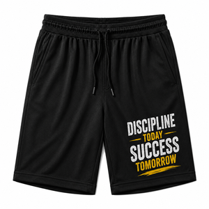 Shorts de sport respirants pour hommes, taille mi-haute, avec cordon de serrage, imprimé graphique personnalisé, en maille polyester, pour entraînement et course à pied - Product Image 6