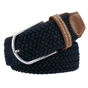 Cinturón liso para hombre, color negro, cómodo, ajustable, informal, suave, con correa elástica, elegante, moderno, para uso diario, calidad premium, duradero - Product Image 4