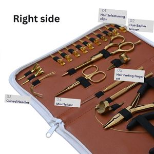 Pince à sertir plate en acier inoxydable de qualité chirurgicale, outil à boucle, fil pour perruque, kit complet d'outils professionnels pour extensions de cheveux - Product Image 6