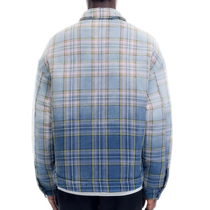 Wholesale Hooded Winter Streetwear <b>Flannel</b> Shirt <b>Jacket</b> Long Sleeve Plaid Polyester Lined Breathable Windproof Eco-Friendly - Product Image 5