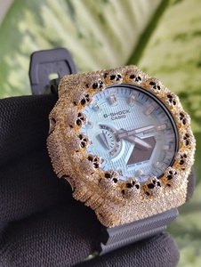 Reloj de Lujo de Oro Rosa con Incrustaciones de Moissanita y Diamantes, Estilo Hip Hop, con Diseño de Calavera - Product Image 3