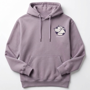 Sweat-shirt à capuche personnalisé gris lavande avec motif chat pour homme, vêtement de sport décontracté, haut à capuche, fabricant OEM ODM en gros - Product Image 1