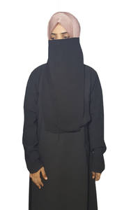 Niqab en mousseline de soie respirante Khimar Hijab doux en vrac islamique modeste longueur cheville robe sans manches pour femmes musulmanes rapide - Product Image 4