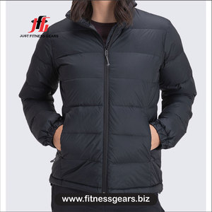 Chaqueta Acolchada para Mujer JUST FITNESS GEARS, Manga Larga, Cuello Alto, Invierno, Color Sólido, Poliéster, Cierre de Cremallera - Product Image 1