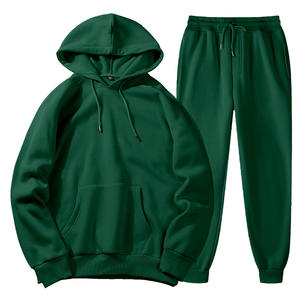 Conjunto de Sudadera con Capucha y Pantalones de Chándal de Forro Polar para Hombre, 100% Algodón, Estilo Urbano, con Logotipo Frontal, 16 Colores, Personalizable, Venta al por Mayor - Product Image 3