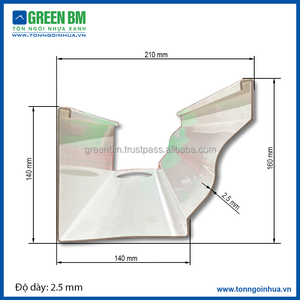 Gouttière en PVC de haute qualité, design moderne, étanche, durable, fabriquée au Vietnam, OEM ODM, autres matériaux de construction en plastique, vente en gros - Product Image 3