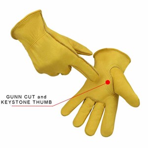 Best Performance Goat Grain Leather Driving <b>Gloves</b> Thorn Proof Hand Protective Industrial Safety Durable <b>Driver</b> Work <b>Gloves</b> - Product Image 3