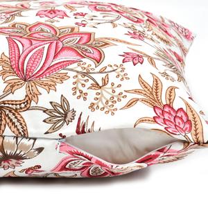HappyKraft Cotton Duck <b>Cushion</b> Covers Hand Block <b>Printed</b> Floral Pattern Concealed Zipper Home Textile Jaipur - Product Image 3