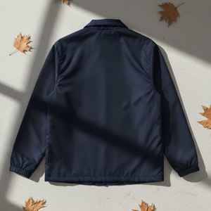 Chaqueta Juvenil Jack and Jill, Color Azul Marino, con Botones a Presión, Ligera, de Lona Transpirable, Cortavientos, Informal, Unisex, para Niños, Abrigo Escolar - Product Image 2