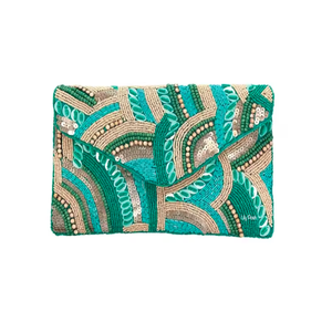 Bolsos de Noche Estilo Boho Chic, Hermosos con Diseños de Estrellas Rosas, Bordados a Mano, Tipo Sobre, con Cristales y Pedrería - Product Image 3