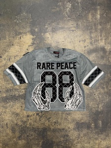 T-shirt en maille réfléchissant avec imprimé graphique 777, coupe oversize, en jersey résille, col rond, manches courtes, transparent, style streetwear - Product Image 4