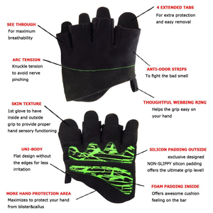 Guantes Deportivos de Media Mano de Primera Calidad, Cómodos, de Marca Privada, para Adultos, Unisex, para Gimnasio, Fitness, Entrenamiento, Personalizables - Product Image 2