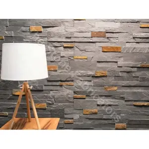Kuvarsit taş duvar paneli ve çini Mix renk sıcak satış dış siyah duvar dekorasyonu; 27243 ISO & CE antasit Split TSF