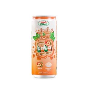 Wholesale OEM 320ml Nawon Peach Flavored <b>Tea</b> Drink with Popping Boba Can Vietnam Beverage Manufacturer - Product Image 1