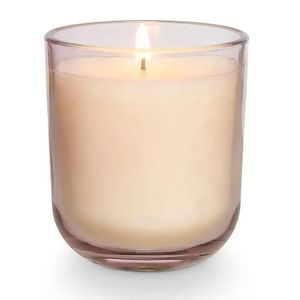 Frasco de vidrio redondo para velas con tapa de madera, forma cilíndrica, para decoración del hogar. - Product Image 3