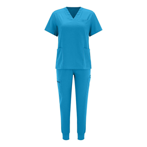 Ensembles de blouses médicales tissées de haute qualité pour femmes, col en V, manches courtes, pour usage hospitalier, salon de beauté, spa, infirmières - Product Image 1