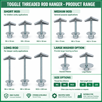 Support de fixation à ressort pour tige filetée, avec écrou et rondelle, pour suspension de systèmes CVC et MEP, fixation murale ou plafond, OEM