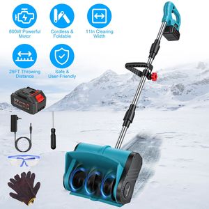 Pala quitanieves inalámbrica de 800W y 21V con batería recargable, plegable, de 11 pulgadas, con guantes y gafas para secado de patios - Product Image 2