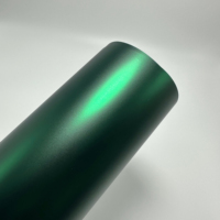 Película de Vinilo de Lujo de Alta Calidad de 7.5mil, Acabado Verde Bosque Electrochapado Mate, Antiarañazos, a Prueba de Infrarrojos, Cambia de Color