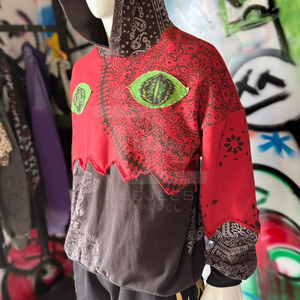 Sudadera con capucha estampada para mujer, bordada, de forro polar, estilo patchwork, moderna, informal, de invierno, 100% algodón, venta al por mayor, MOQ bajo - Product Image 6