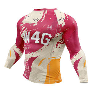 Maillot de sport léger sans couture pour homme, compression, imprimé sur mesure, 100 % polyester extensible, antibactérien, logo imprimé sur le devant - Product Image 1