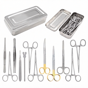 Kit de Cirugía Menor Básica TC de 13 Piezas con Caja de Acero Inoxidable, Instrumentos Quirúrgicos de Carburo de Tungsteno para Clínicas Médicas - Product Image 1