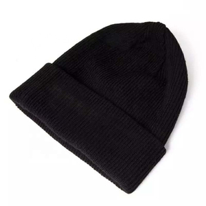 Hat Solid Color Casual <b>Winter</b> <b>Cap</b> 100% Acrylic Computer Knitted Ribbed Design Adult Size 56-58CM - Product Image 3