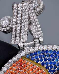 Colgante Personalizable para Hombre con Moissanita Iced Out, Diseño Dios vs. Diablo, Cadena de Plata, Certificado, Elegante, Estilo Hip Hop, Ideal para Regalo - Product Image 4